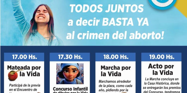💙 Este sábado 23 no podés faltar a la Marcha por la Vida!